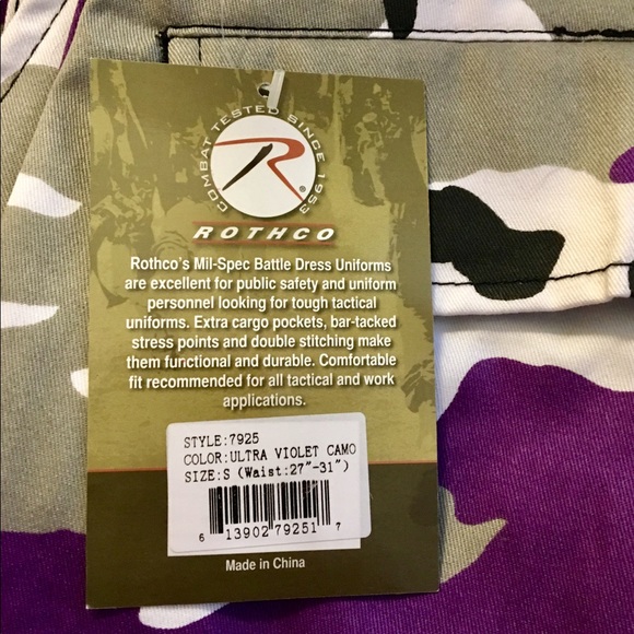 ROTHCO UNISEX CAMOFLAGE PANTS - Picture 3 of 3